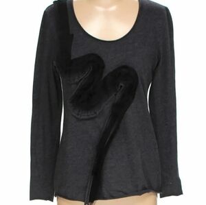 Y2K Simply Vera Vera Wang top, Dark Grey/Black, sz. PS